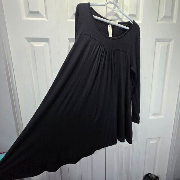 New Black Long Sleeve Flowy Casual Top – Size 1XL - Picture 4 of 7